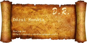 Dézsi Renáta névjegykártya
